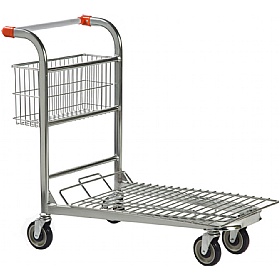 Nestable Stock Trolley With Fixed Basket