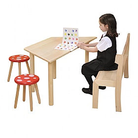 Trapezoid Classroom Writing Table