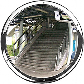 Anti-Vandal Wall Mounted Stainless Steel Convex Mirror