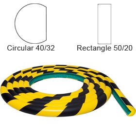 TRAFFIC-LINE Yellow/Black Adhesive Impact Protection For Surfaces - 5 Metres