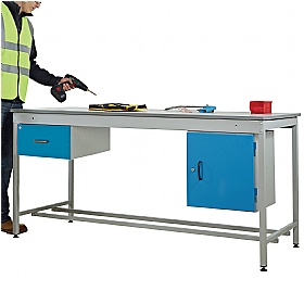 Taurus Utility Workbench With Fixed Cupboard And Drawer
