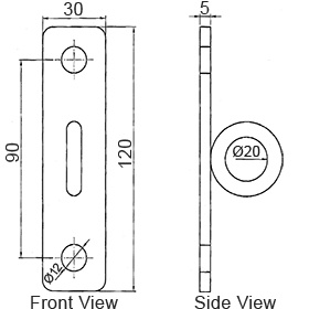 TRAFFIC-LINE Wall Fixed Chain Eye For Barrier Chains