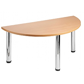 NEXT DAY Unite II Semi Circular Chrome Tubular Leg Tables