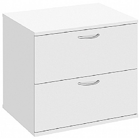 Commerce II White Desk High Side Filer