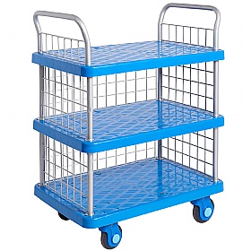 Proplaz Super Silent Three Tier Trolley with Mesh Side & Ends