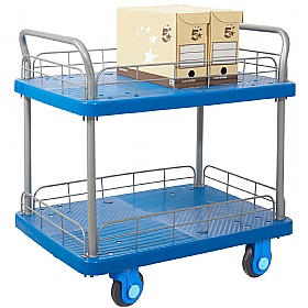 Proplaz Super Silent Two Tier Trolley with Wire Surround