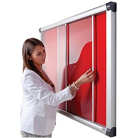 Eco-Sound Acrylic Sliding Door Tamperproof Blazemaster Noticeboards