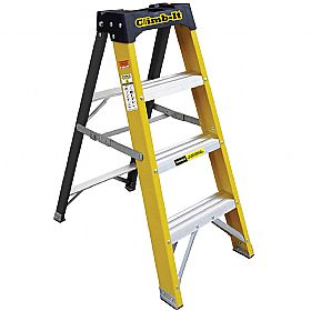 Climb-It Glass Fibre Swingback Stepladders