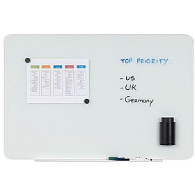 Bi-Office Magnetic Glass Whiteboard