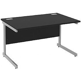 Next Day Eclipse Black Rectangular Cantilever Desks