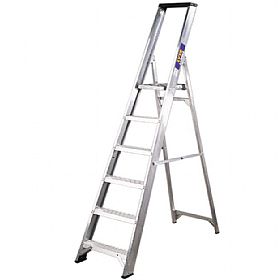 Lyte Industrial Platform Step Ladders With Tool Tray