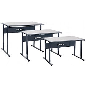 Binary Manual Height Adjustable Workbenches - Laminate Worktop