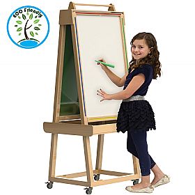 Little Acorns Solid Wood Play 'N' Learn Whiteboard / Chalkboards