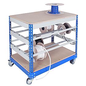 Mobile Bench Reel Storage Organiser