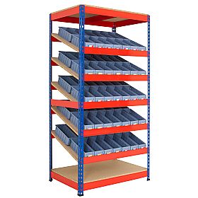 Kanban Inclined Rivet Shelving System and Tray Kits