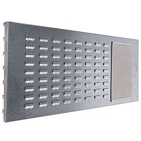 Louvred Galvanised Back Panel With Pinboard