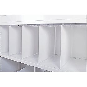 Fixed Height Dividers for Office Plus Shelving System