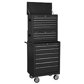Sealey Topchest, Mid-Box & Rollcab 14 Drawer Stack