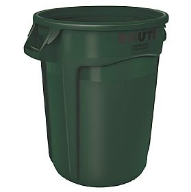 Brute Round Waste Containers Dark Green