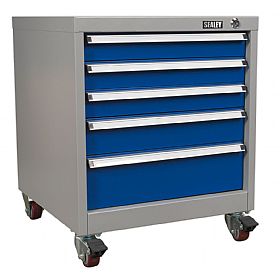 Sealey 5 Drawer Mobile Industrial Cabinet - 565W x 580D x 700H - Model B