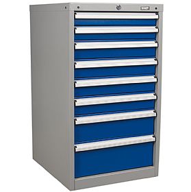 Sealey 8 Drawer Industrial Cabinet - 565W x 655D x 1000H - Model A