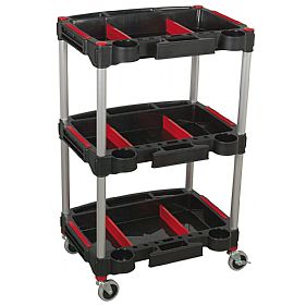 Sealey 3 Level Composite Trolley with Parts Storage