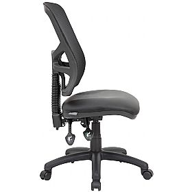 Comfort Ergo 3-Lever Leather Mesh Operator Chair