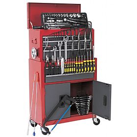 Sealey 6 Drawer Topchest & Rollcab Combination With Ball Bearing Slides & 128pc Tool Kit