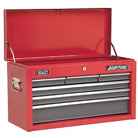 Sealey Red/Grey 6 Drawer Topchest With Ball Bearing Slides