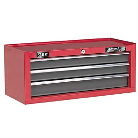 Sealey Red/Grey 3 Drawer Mid-Box with Ball Bearing Slides