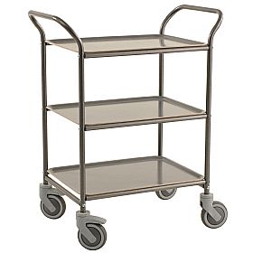 Konga 3 Tier Service Trolley with Removable Non-Slip Surface Trays