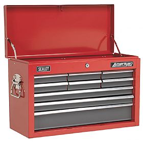 Sealey Red/Grey 9 Drawer Topchest With Ball Bearing Slides