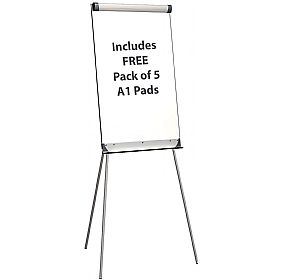 Province A1 Drywipe Flipchart Easel With FREE Pads
