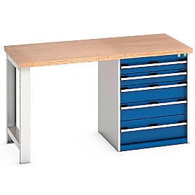 Bott Cubio Pedestal Benches - 5 Drawer 840mm High