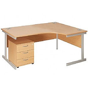 Commerce II Ergonomic Desks With Mobile Pedestal