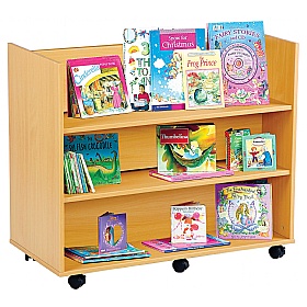 Double Sided Straight Library Bookcase