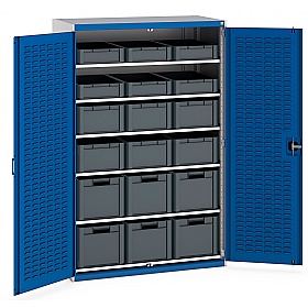 Bott Perfo Heavy Duty Bin Cupboards - 18 Boxes