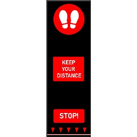 Coba Social Distancing Floor Mats - Keep Your Distance Footsteps