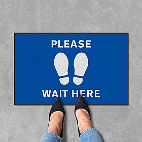 Coba Please Wait Here Footprint Floor Mat - Pack of 2