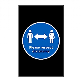 Coba Please Respect Distancing Portrait Floor Mat - Pack of 2
