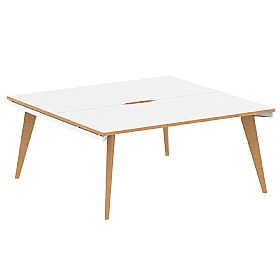 Bianco 2 Person Back to Back Rectangular Bench Desk