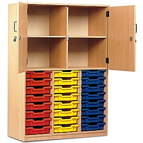 Large Volume Tray Storage Combination Cupboard