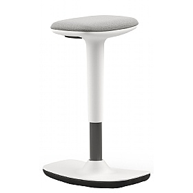 Perch White Sit-Stand Stool
