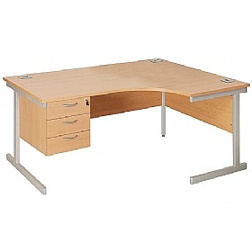 NEXT DAY Commerce II Ergonomic Desks With Fixed Pedestal