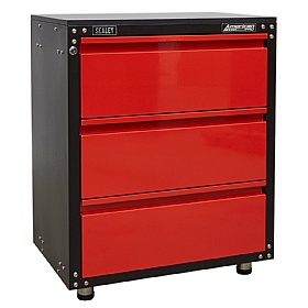 Sealey American Pro Modular 3 Drawer Cabinet with Worktop