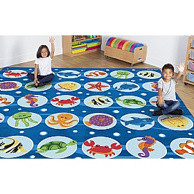 Under the Sea Large Square Placement Carpet