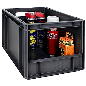 Open Fronted Euro Stacking Containers 25L Packs - 300W x 400D x 270H