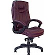 Burgundy Texas Leather Manager Chair