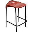 Scholar Polypropylene Low Back Stool Red