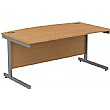 Alpha Plus Bow Front Rectangular Desk